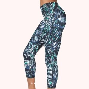 NEW Sweaty Betty Contour 7/8 Workout Leggings Tropical Print